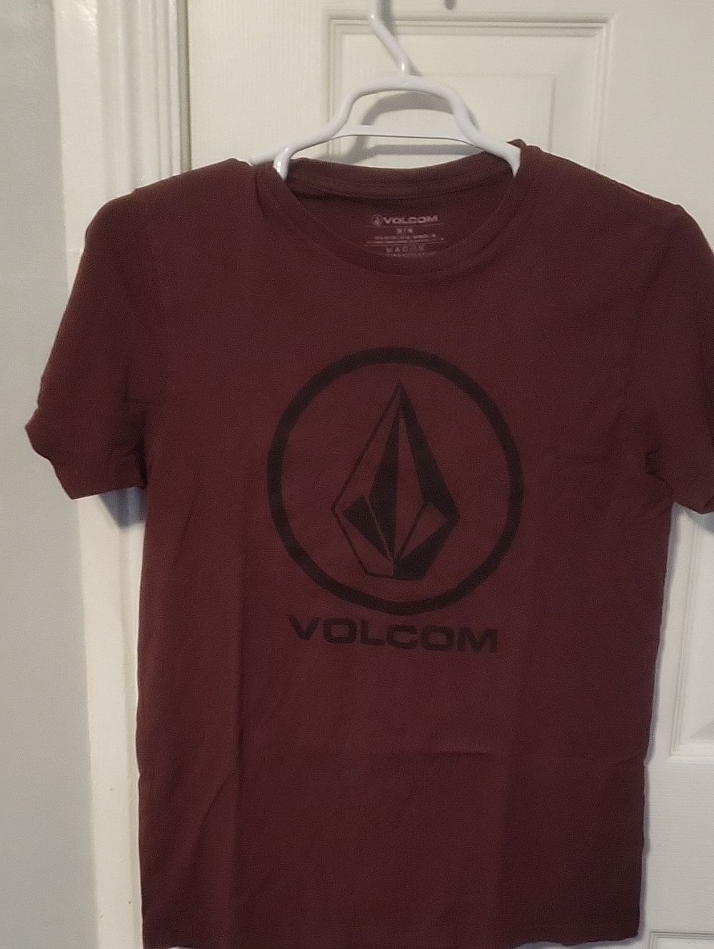 Volcom Maroon Tee with Black Logo